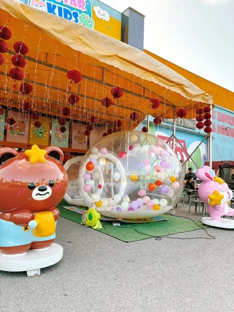 Colourful Balloon House used for the Private Party option