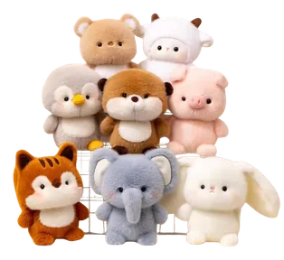 Soft-toy choices shown for birthday door gifts