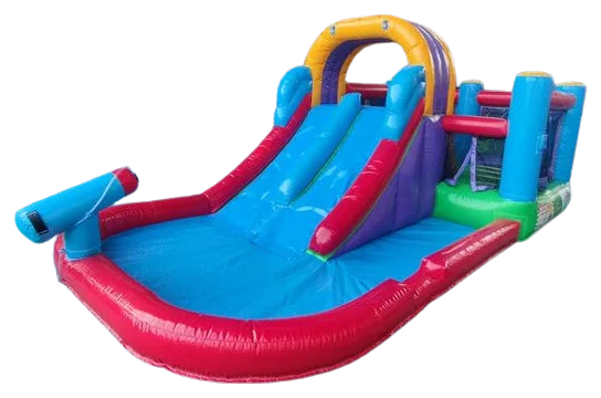 PVC Bouncy Double Slide rental equipment from the 3 Star Kids catalogue